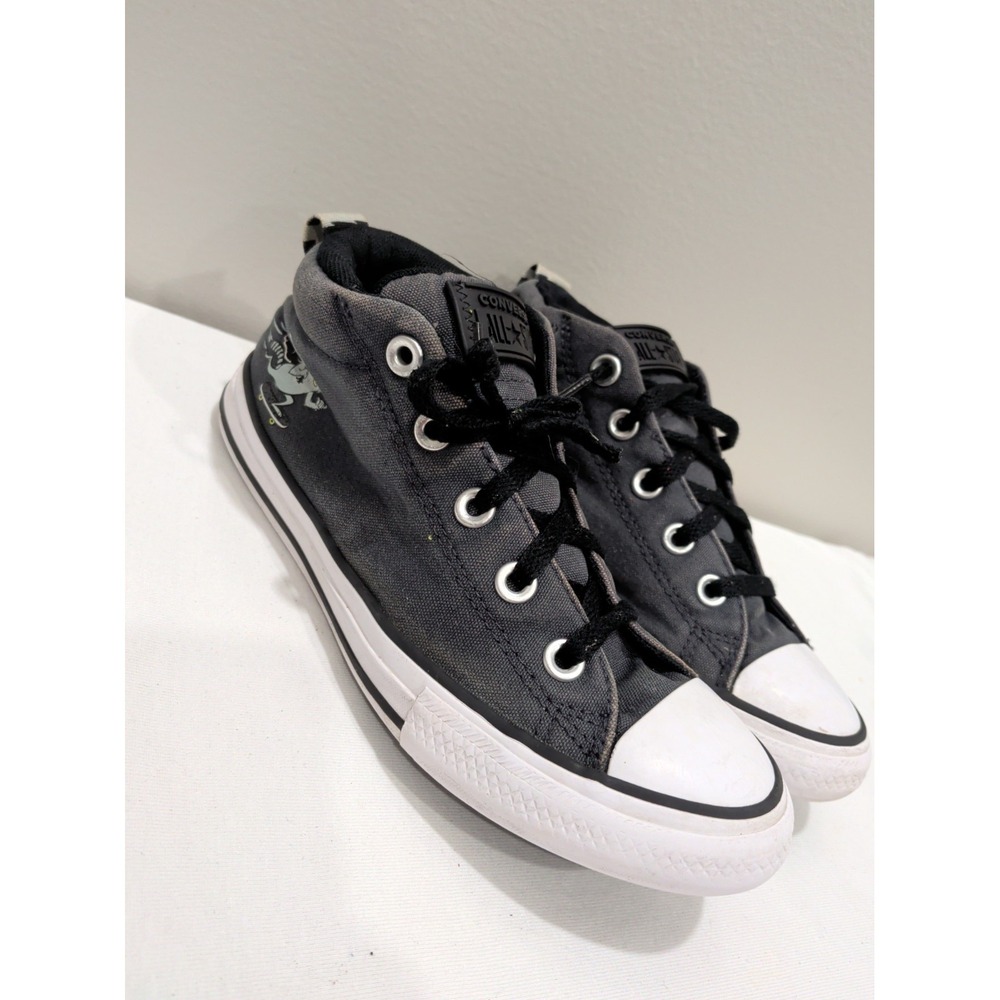 Converse Chuck Taylor All Star Street Shoes, Grey/Black, 660041F, Junior Size 3